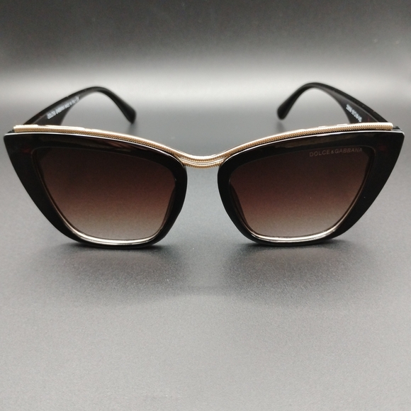 Dolce & Gabbana Accessories - Dolce & Gabbana Women's Sunglasses in Dark Brown with Gold Trim